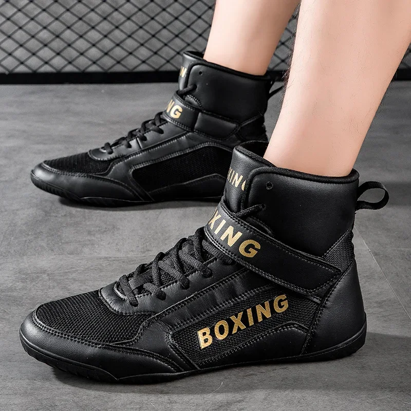 Professional Unisex Wrestling Boots Gym Big Size 35-47 Boxer Fighting Boxing Boots Breathable Mens Fight Wrestling Shoes