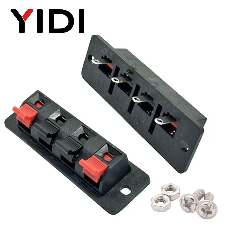 Reland Sun 2 pz 2/4/6 Vie Molla Terminale Altoparlante Clip Push Release Connettore Cavo Audio Terminali Striscia Block (6P