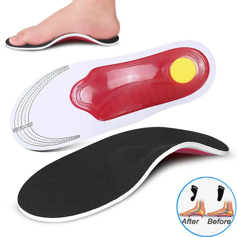 Orthopedic Shoe Insoles Arch Support Flatfoot Sports Inserts Foot Cushion Heel Pads For Men Women Foot X/O Leg Correction Orthopedic Insoles Shoe Insoles