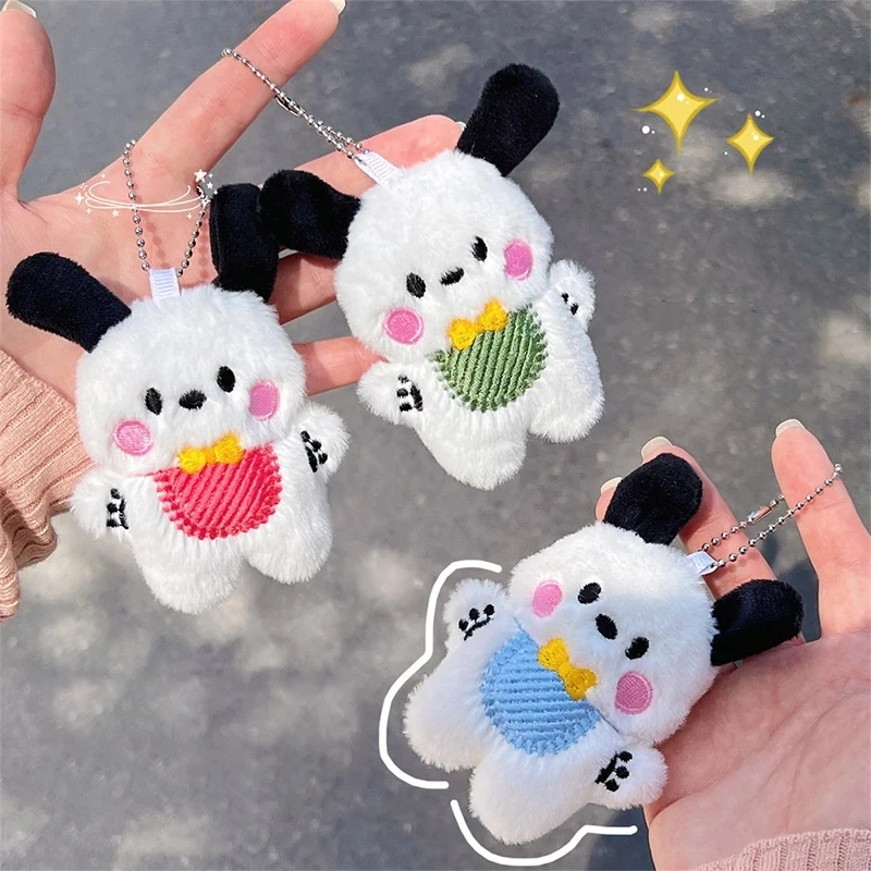 Original handmade cute puppy bag charm mobile phone rope colour rope plush doll tide play dolls
