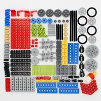 Bulk Technical Parts Pin Liftarm Bricks Studless Beam Axle Plug Connector Panel Gear 9686 Building Blocks Compatible Leduo Toys 4