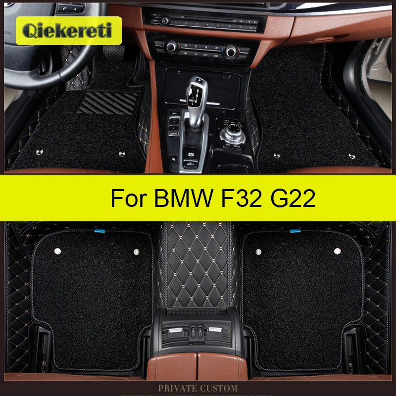 Qiekereti Car Floor Mats For Bmw F32 G22 F82 G82 4coupe 2doors 4 Series Foot Coche Accessories