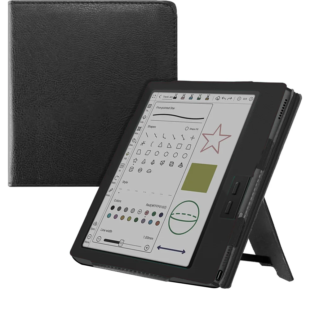 Premium 7-Inch PU Leather Tablet Case with Built-in Stand & Hand Strap