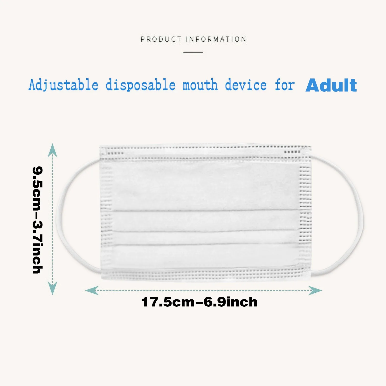 100pcs Adult'S Maskprint Disposable Face Mask Industrial 3ply Ear Loop Mascarilla Para Polvo Cubre Bocas Desechables Disposable 6
