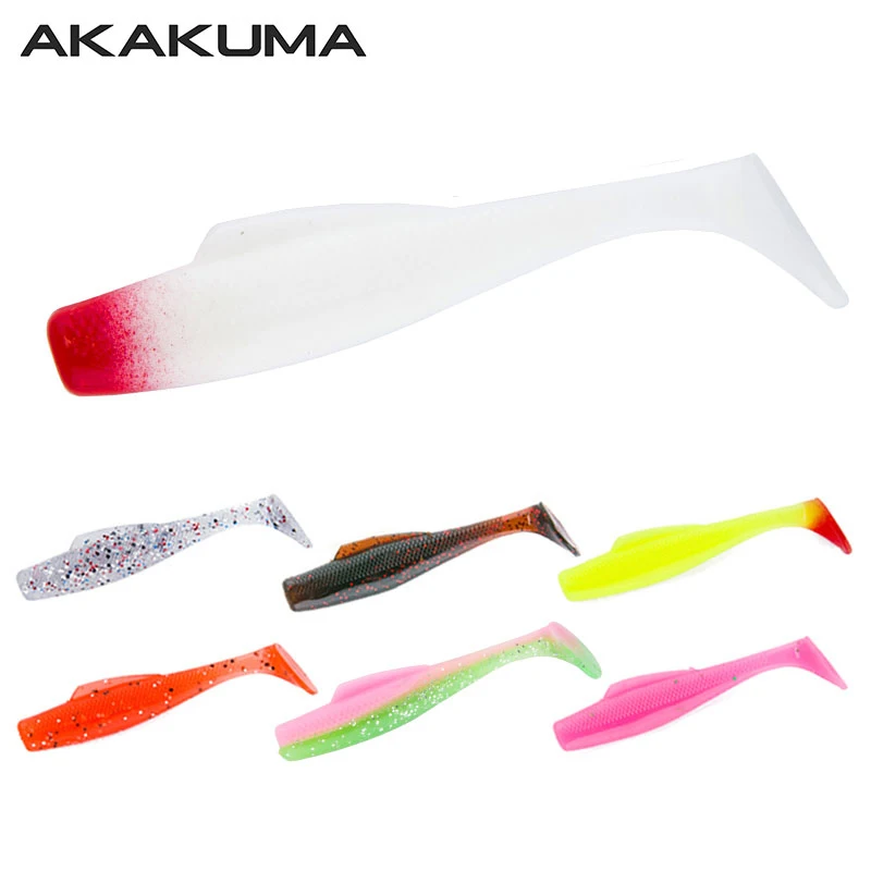 6 Stück/Beutel Weicher Angelköder 8cm/5g Plastik-Swimbait Schwanz-Weichköder Silikon-Angelköder Künstlicher Köder für Forelle und Barsch