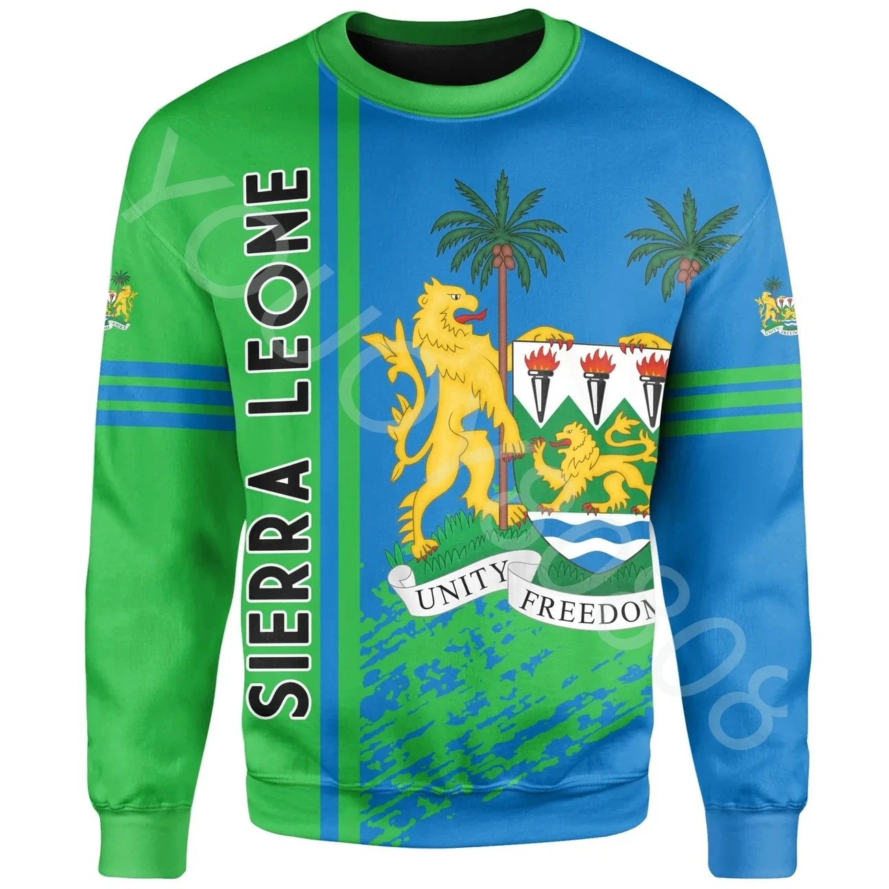 

Spring and Autumn New Sierra Leone Quarter Style Sweater African Sweatshirt Men's Round Neck Sweater Retro Harajuku Sportswear