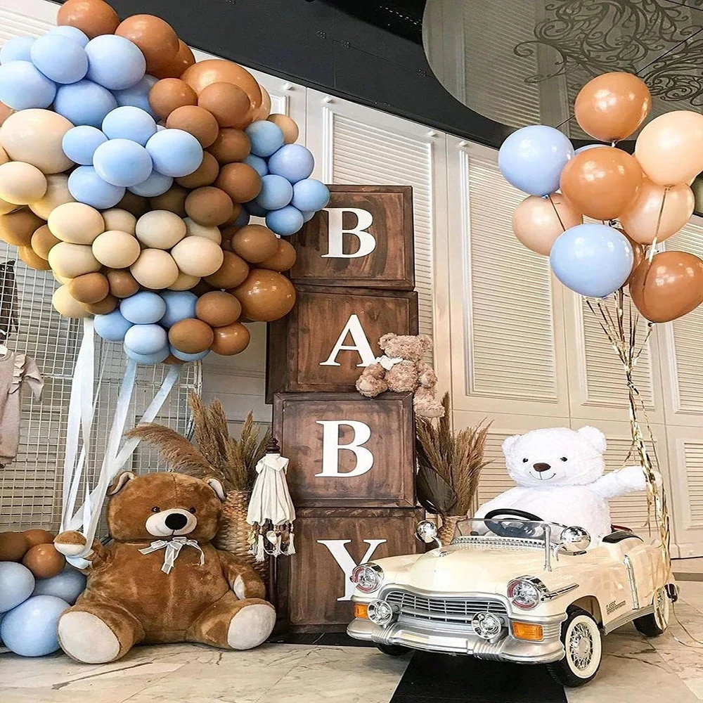 Retro Green Balloons Brown Skin Sand White Latex Helium Balloon Birthday Party Wedding Graduation Baby Shower Decor 10/20/30pcs