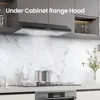 Range Hood 30inch,Under Cabinet Ducted/Ductless Convertible Slim Vent Hood,Stainless Steel,3 Speed Exhaust Fan and 2 LED Lights 6