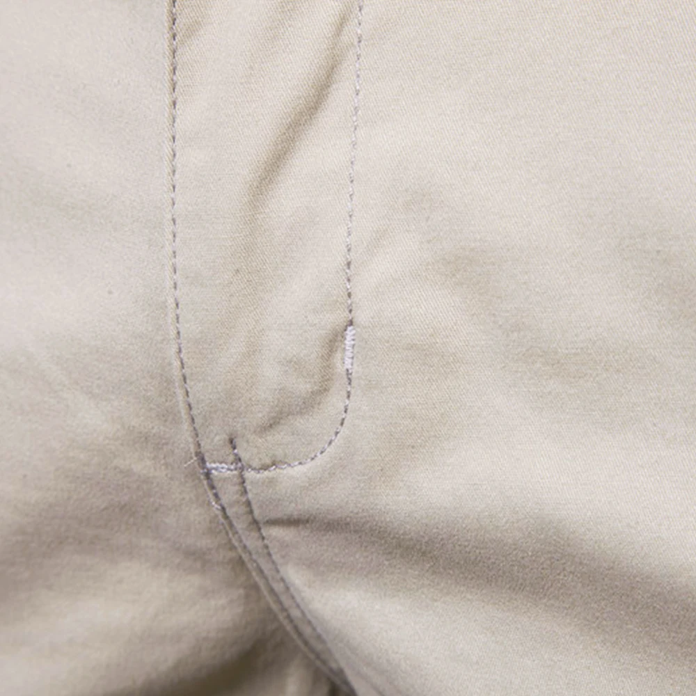 AIOPESON Sommer 100 % Baumwolle Solide Shorts Männer Hohe Qualität Casual Business Social Elastische Taille Männer Shorts 10 Farben Strand Shorts – Detail 17