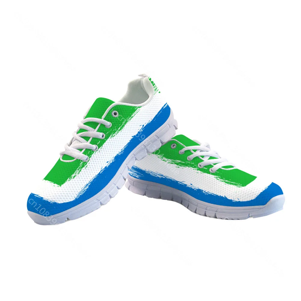 Sierra Leone Youth Free Custom Made Name Number Team Logo Country Travel Leonean Nation Republic Flag Print Photo Casual Shoes