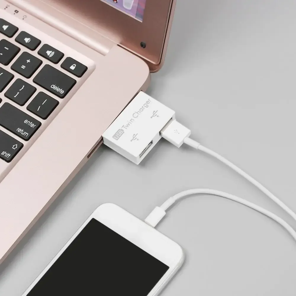 Dual-Port High-Speed USB Hub with Micro USB Power