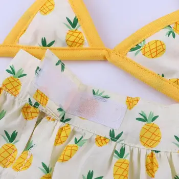 Dog Bikini Dress Pineapple Print Dog Bikini Outfit Pet Bath Suit Dog Sundress Female Dog Clothes Dog Swim Trunks For Small 4
