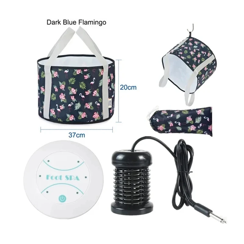 Ionic Detox Footspa Bath Machine With Basin Mini Foot Bath Detox Health Therapy Clean Vibration Arrays Aqua Promote Good Health