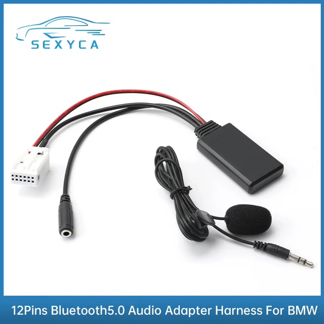 ABS Metal 12 Pin Bluetooth AUX Adapter Bluetooth 5.0 Radio Aux