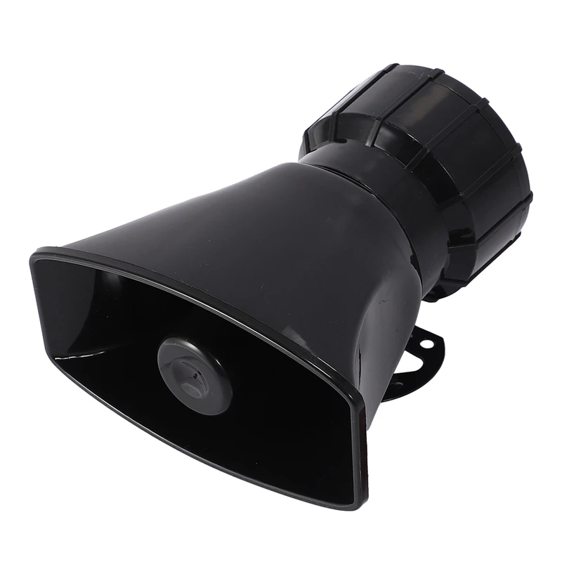 ZKXX 12V 100W 7 Sound Tones Loud Car Warning Alarm Police Fire Siren Horn Speaker With Brown Wireless Remote Controller