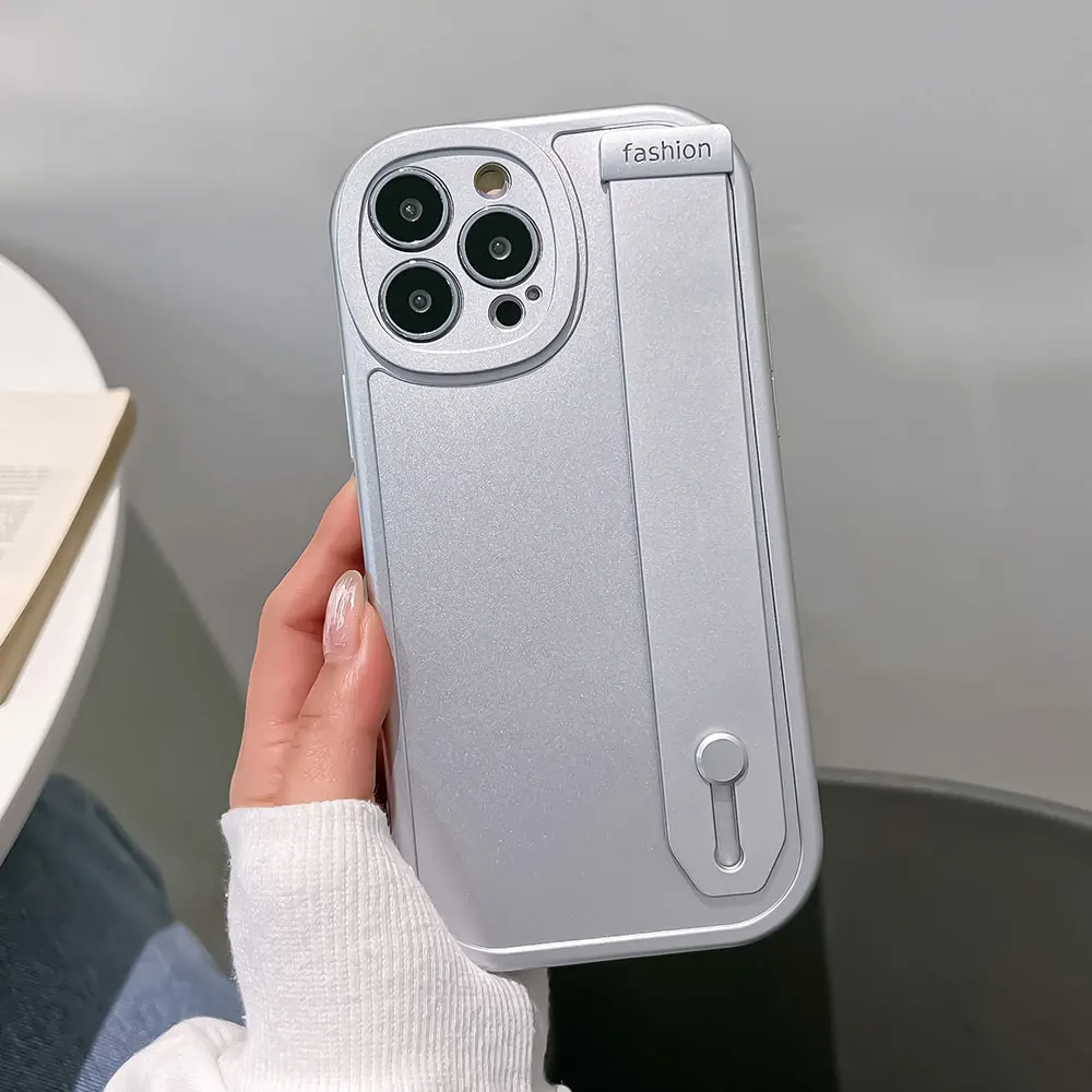 Soft silicone Phone Cases For iPhone 13 Pro Max 12 11 Pro Max X XS Max XR 7 8 Plus SE Wrist Strap Candy Color Back Cover iphone 13 pro max wallet case