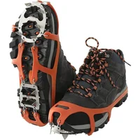 Crampons d'escalade professionnels, 18 goujons, coordonnants, glace, neige, chaussures de marche, poignée à pointe, équipement de plein air d'hiver, équipement de camping, 1 paire 6