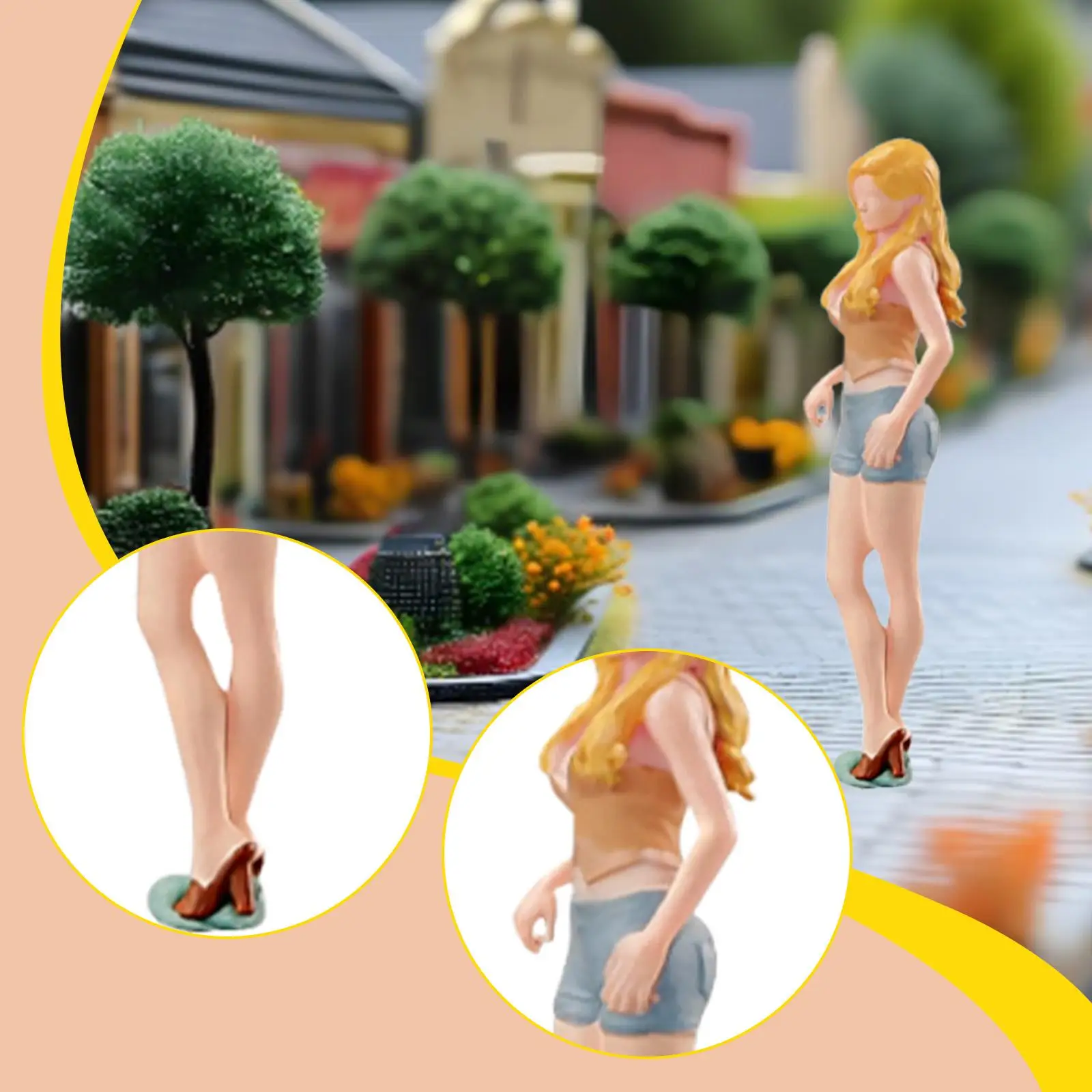 1/64 Miniature Figure 1:64 Scale Resin Standing Hand Painted for Photography Micro Landscape Diorama Accessories Decoration 1/64 Miniature Figure 1:64 Scale Resin Standing Hand Painted for Photography Micro Landscape Diorama Accessories Decoration