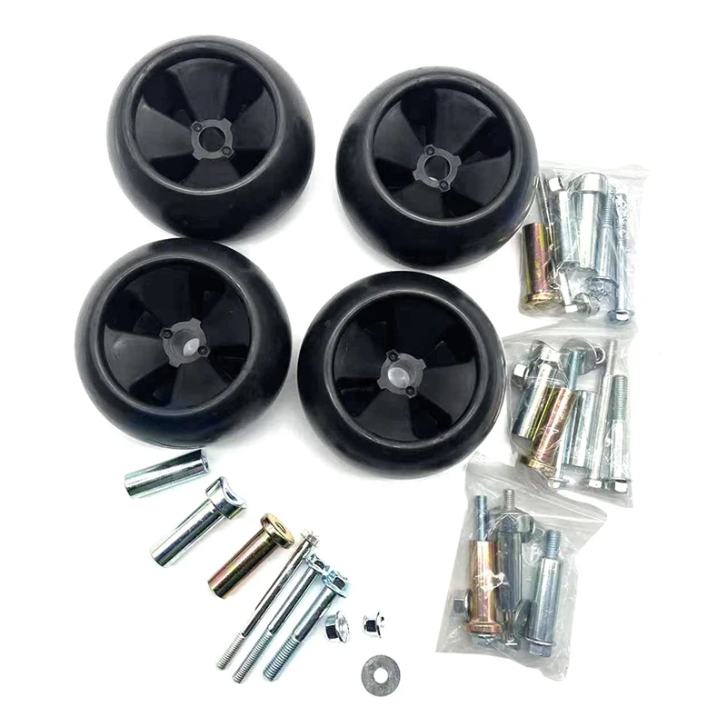 

4X DECK WHEEL With Hardware Kits Replacement Accessories Fit For John Deere AM133602 AM116299 M111489 210-23