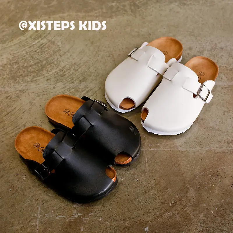 

Стильные удобные пробковые сандалии для мальчиков и девочек, легкая дышащая летняя обувь, пляжная обувь для улицы