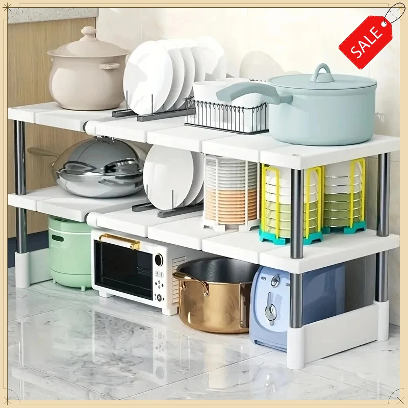 Adjustable Expandable Under Sink Storage Rack Multi-Layer Cabinet