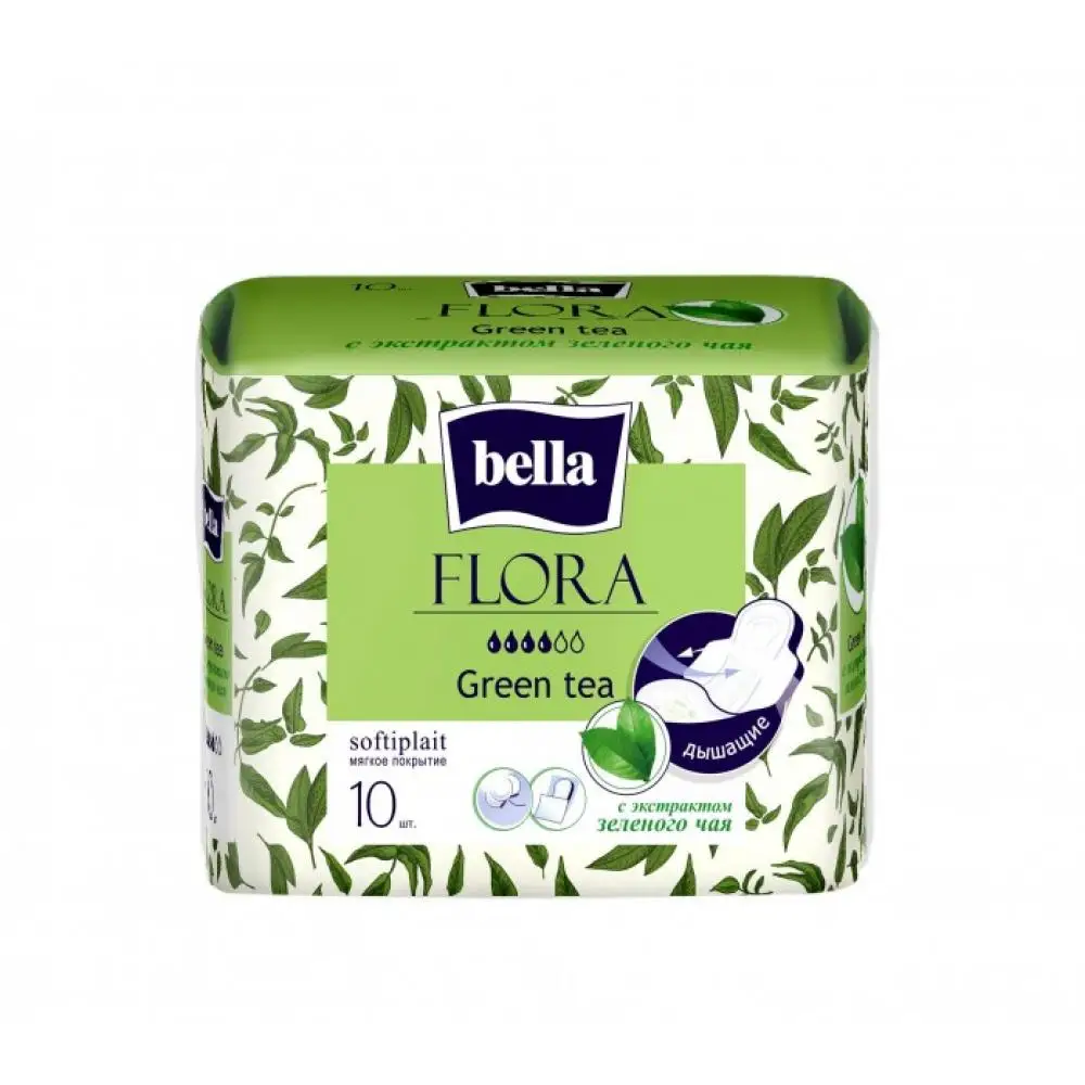 Bella Прокладки женские гигиенические Flora Green tea 10 шт. |