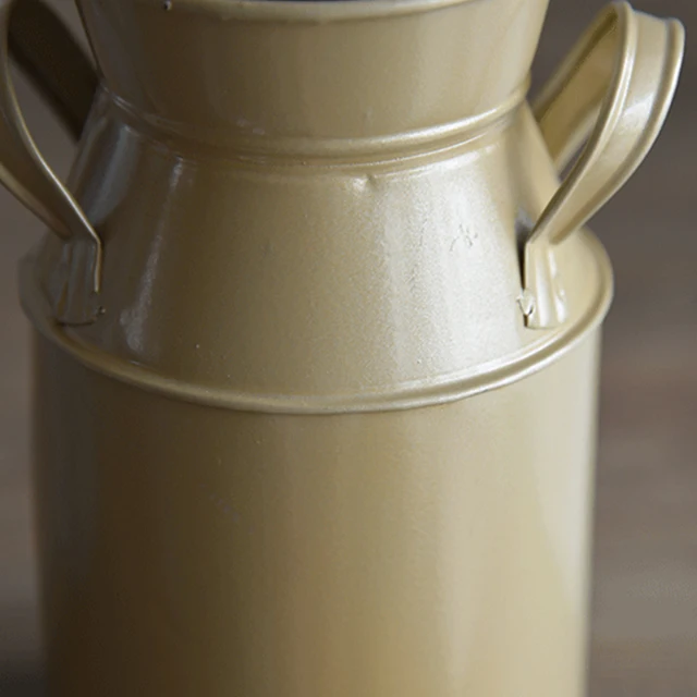 Fém Váza Díszek Kézműves Tartó Otthoni Dekoráció Horganyzott Kivitel Erkélytej Can Nappali Ország Rusztikus Asztali Virágvödör - Image 3