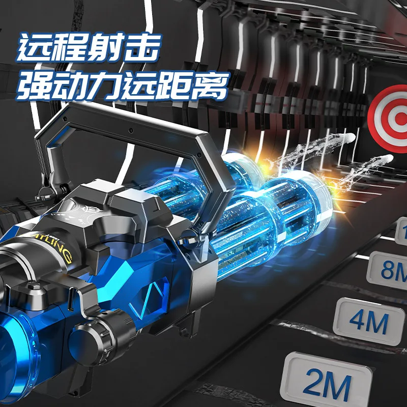 Spitfire Dual Tube Gatling Water Gun Large Capacity Rotating High-pressure Long-range Electric Continuous water gun