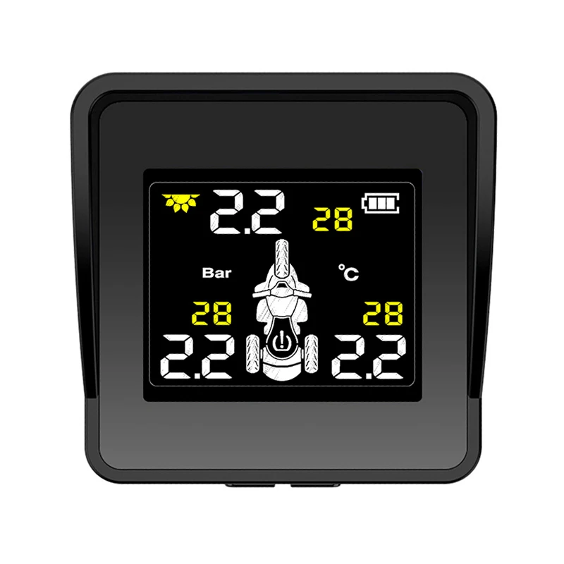 

Внешние датчики TPMS трехколесный велосипед, водонепроницаемая система контроля давления в шинах для мотоцикла в реальном времени, беспроводной ЖК-дисплей