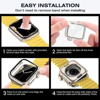 Protecteur d'écran pour Apple Watch, boîtier 46mm 45mm 44mm 40mm 41mm 42mm, changement en couverture Ultra rigide pour iWatch 11 10 9 8 7 6 5 4 SE 3