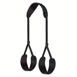 Enhanced Yoga Accessories Bundle with Adjustable Restraint Straps and Rope (Black)