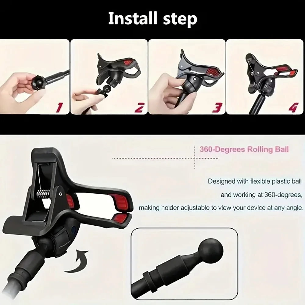 Flexible Phone Holder For Desk And Bed Portable Mobile Stand_voghion.com