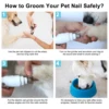 Electric Dog Claw Grinder USB Rechargeable Electric Dog Nail Trimmer Quiet Electric Pet Cat Paws Nail Grooming Trimmer Tools 6