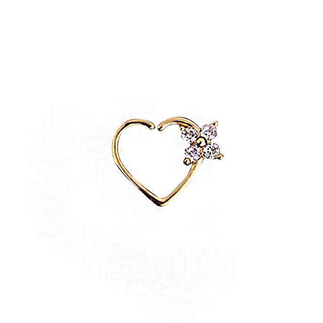 Hoop Nostril Bendable Ring Gem Cartilage Tragus Daith Piercing Earrings Septum Clicker Helix Conch Rook Piercing