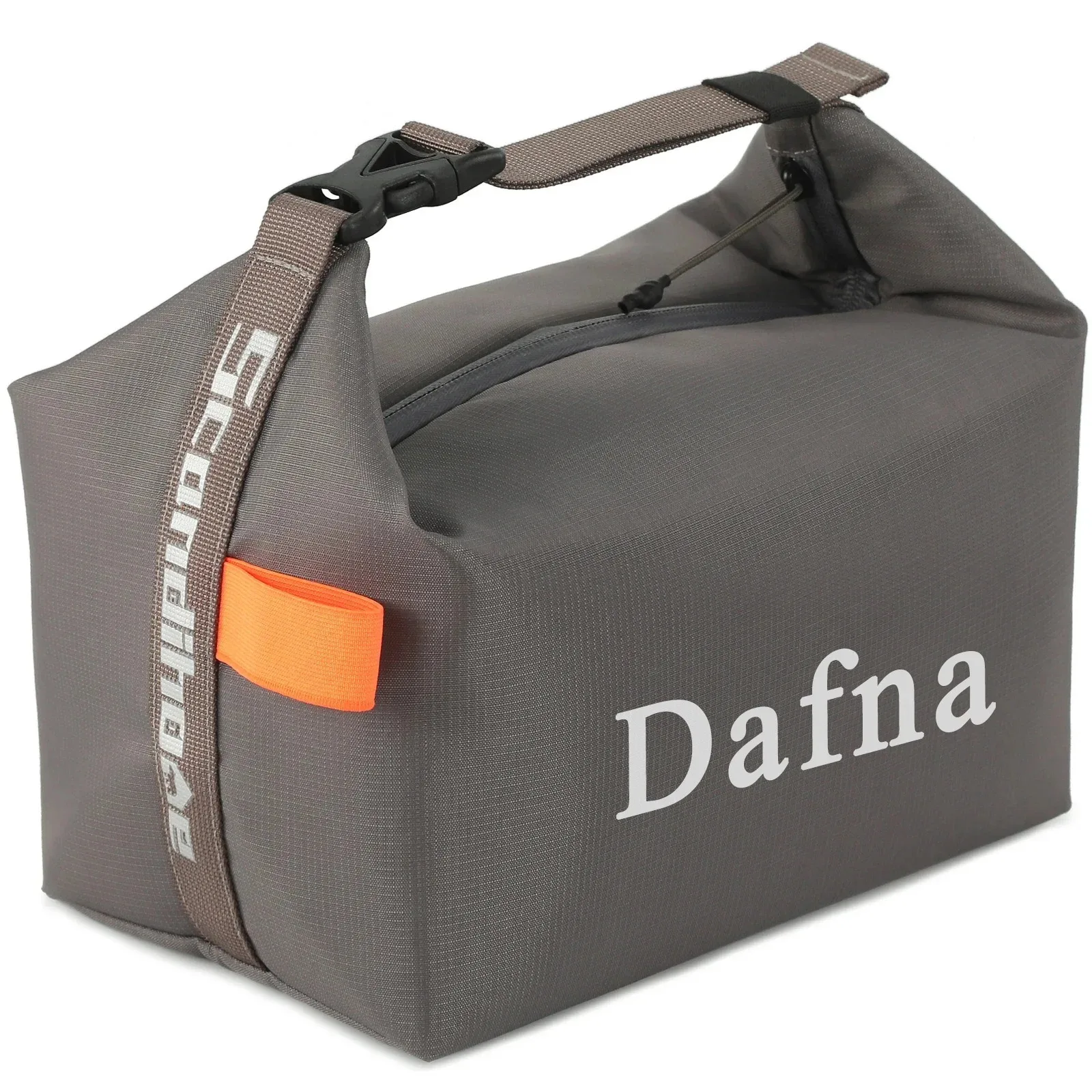 Borsa per il pranzo isolata ricamata Personalizzata Personalizza il nome Bento Pack Borsa impermeabile in foglio di alluminio Borsa per la conservazione degli alimenti da picnic