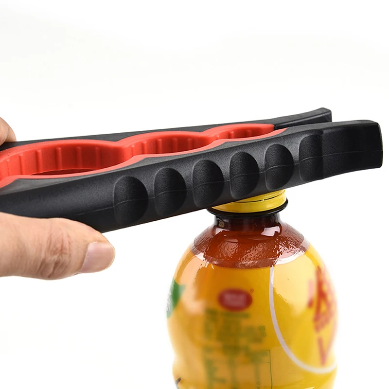 Can Opener 4 in 1 Multi Function Jar Opener Bottle Opener Kit with Silicone Handle Easy to Use for Children Elderly and Arthri