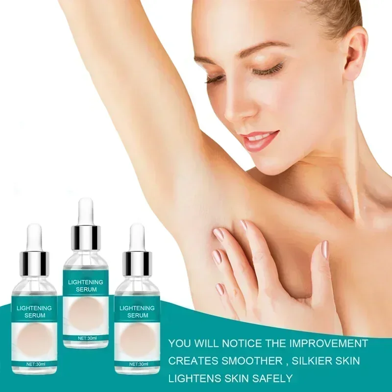 Skin Whitening Serum Private Parts Underarm Bleaching Serum Whiten Butt Knee Brighten Inner Thigh Arm Body Remove Dark Melanin 6