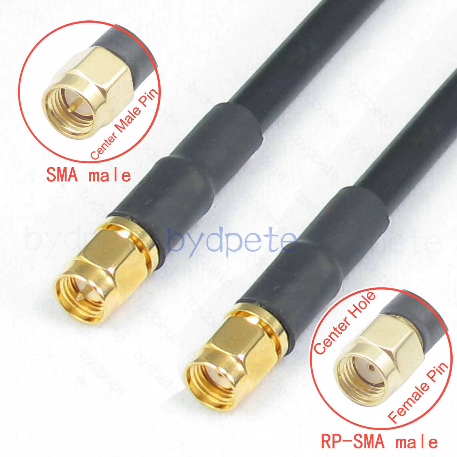 

RP-SMA Male to SMA Male plug LMR240 Cable LMR-240 Coaxial RF Kable Low Loss lot