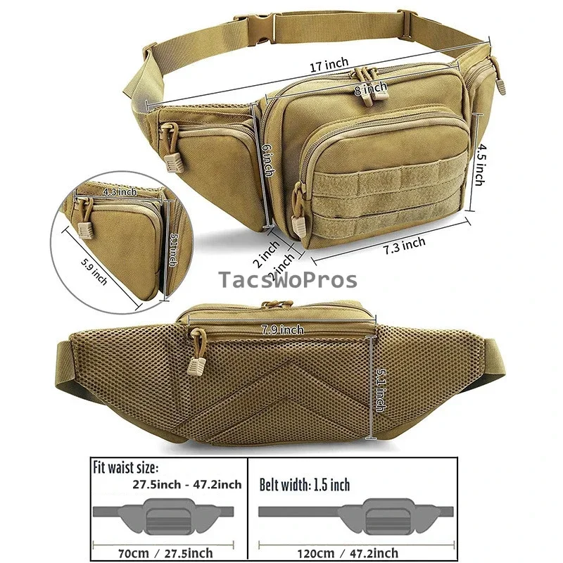 Tactical Gun Waist Bag Holster Chest Training Hiking Shooting Hunting Pistol Holster Bag Cs Airsoft Paintball Combat Bags 3