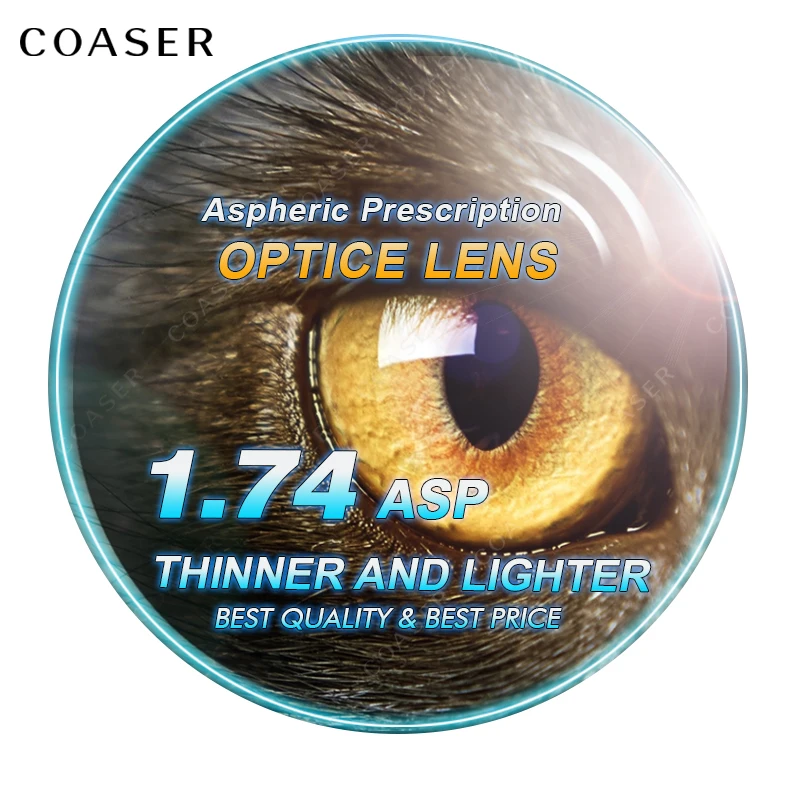 Thinnest High Index Lens Glasses Wear Resisting Myopia