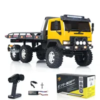 RTR 1/18 RC Crawler 6x6 Flatbed Truck Rock Car Hobby Plus CR18P Remote Control Off-Road Model 2-Speed Transmission Vehicle Light 1
