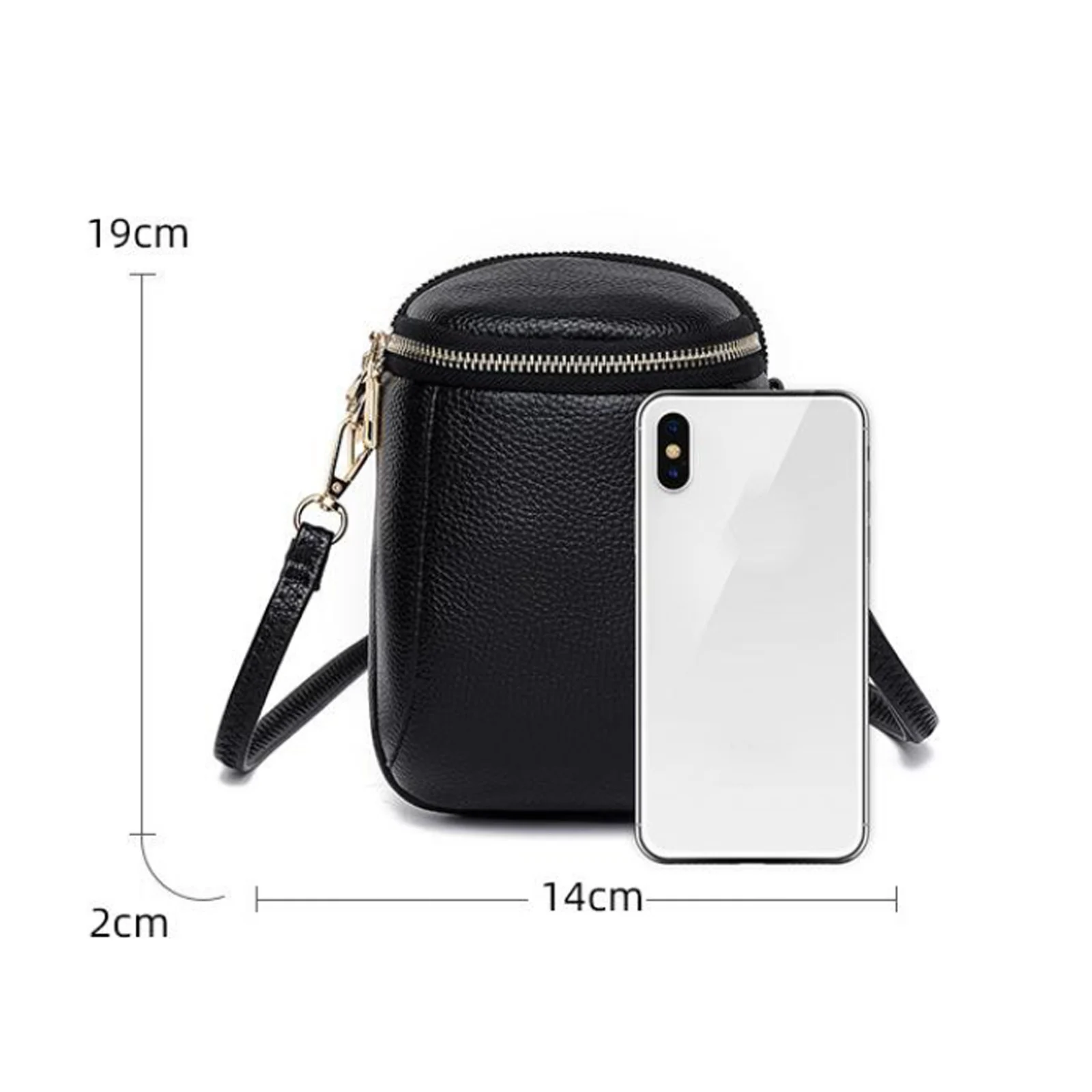 High Quality Soft Leather Cell Phone Bag New Mini Crossbody Bag Texture Top Layer Cowhide Shoulder Bag For Women