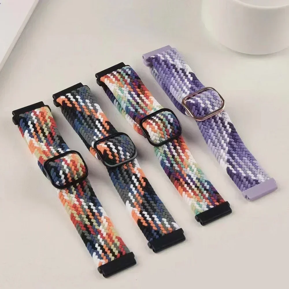 Braided Solo Loop 22mm Nylon Wristband Bracelet Strap