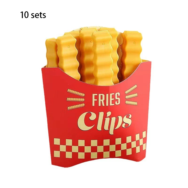 

10 Set Chip Bag Seal Clips Storage Bags Food Seal Clips With Refrigerator Magnet Fit For Snack Bags