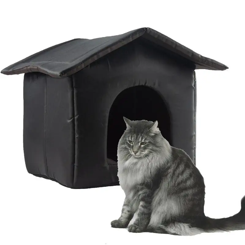 

Foldable Cat House Outdoor Waterproof Pet House For Small Dogs Kitten Puppy Cave Nest With Pets Pad Dog Cat Bed Tent Supplies