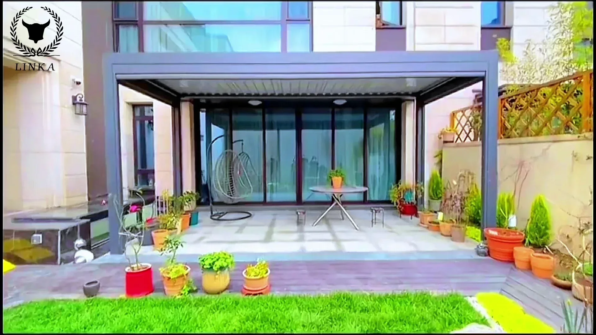 Tetto A Lamelle Per Esterni 6X4 Strutture Di Copertura Del Patio Idee Installazione Della Pergola Del Ponte Del Cortile
