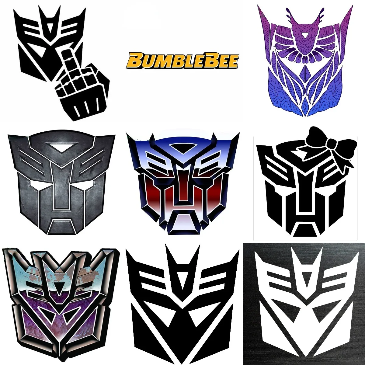 Transformers Decepticon Autobots Logo Emblem Creative PVC Stickers for Decorate Car Laptop Window Motorcycle Bicycle Wall Van