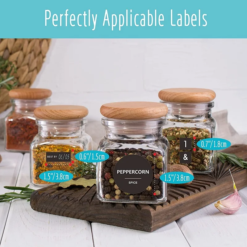 8Sheets 192Pcs Round Spice Can Label Kitchen Room Spice Jar Labels Kitchen Spice  Jar Stickers Waterproof And Oil-proof Stickers - AliExpress