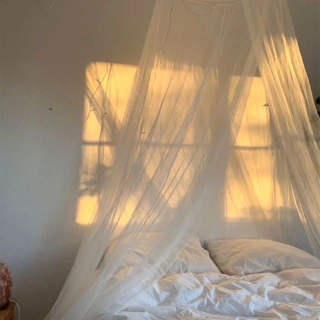 Moustiquaire à dôme suspendu d'été pour lit de fille, moustiquaire en tissu maille, pour maison, chambre à coucher, Camping en plein air 5