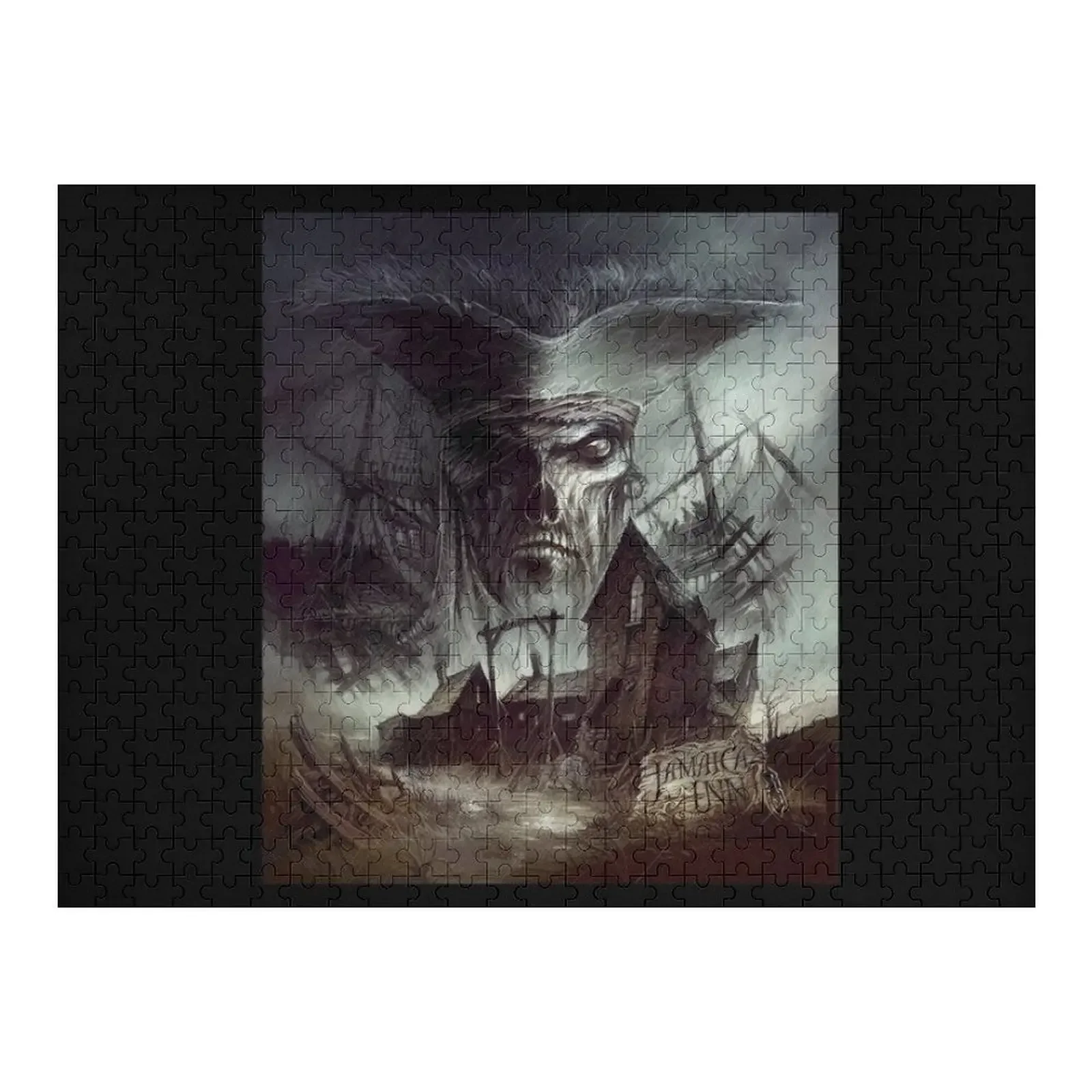 Ghost Ship pirate - digital drawing - Color Jigsaw Puzzle Baby Toy Toddler Toys Name Wooden Toy Puzzle